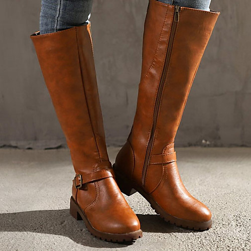 Women's Boots Riding Boots Chunky Heel Round Toe Knee High Boots Classic Vintage Daily Leather Buckle Solid Colored Winter Black Yellow Brown
Women's Boots Riding Boots Chunky Heel Round Toe Knee High Boots Classic Vintage Daily Leather Buckle Solid Colored Winter Black Yellow Brown