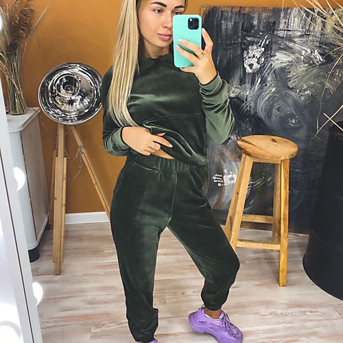 Women's 2 Piece Tracksuit Sweatsuit Street Athleisure Long Sleeve 2pcs Winter Thermal Warm Breathable Soft Fitness Gym Workout Running Jogging Training Sportswear Solid Colored Outfit Set Clothing
Women's 2 Piece Tracksuit Sweatsuit Street Athleisure Long Sleeve 2pcs Winter Thermal Warm Breathable Soft Fitness Gym Workout Running Jogging Training Sportswear Solid Colored Outfit Set Clothing