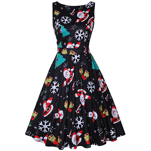 Chrismtas Dresses for Women Sleeveless Vintage Cocktail Dress Funny Printed Birthday Holiday Swing Party Dress
Chrismtas Dresses for Women Sleeveless Vintage Cocktail Dress Funny Printed Birthday Holiday Swing Party Dress