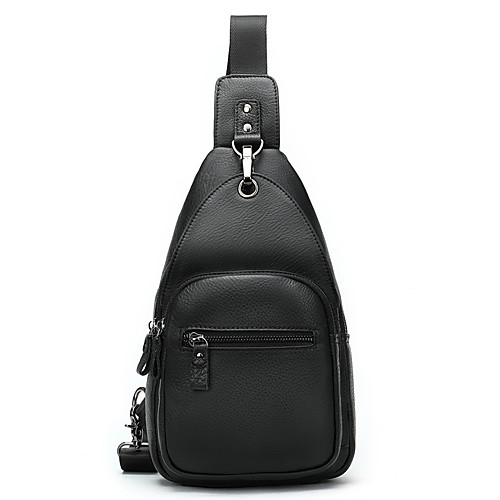 Men's Bags Cowhide Sling Shoulder Bag Chest Bag Zipper Daily Going out MessengerBag Black
Men's Bags Cowhide Sling Shoulder Bag Chest Bag Zipper Daily Going out MessengerBag Black