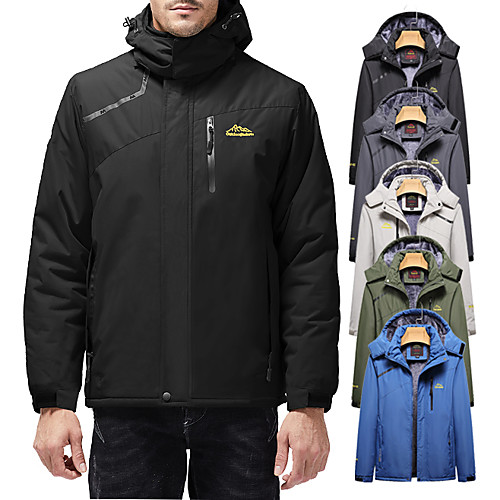 Men's Hiking Jacket Ski Jacket Hiking Fleece Jacket Winter Outdoor Solid Color Waterproof Windproof Breathable Warm Winter Jacket Top Single Slider Hunting Ski / Snowboard Fishing Cream Black Grey
Men's Hiking Jacket Ski Jacket Hiking Fleece Jacket Winter Outdoor Solid Color Waterproof Windproof Breathable Warm Winter Jacket Top Single Slider Hunting Ski / Snowboard Fishing Cream Black Grey