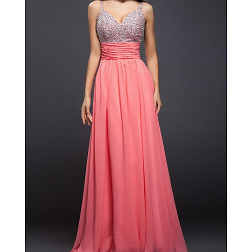 A-Line Beautiful Back Sexy Engagement Prom Dress V Neck Sleeveless Floor Length Chiffon with Beading 2021
A-Line Beautiful Back Sexy Engagement Prom Dress V Neck Sleeveless Floor Length Chiffon with Beading 2021