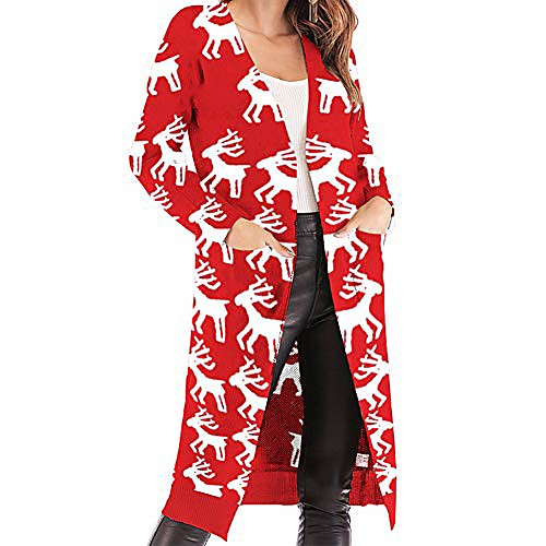 womens oversized open front christmas reindeer knit long cardigan fall sweater coat outwear with pockets(m red2)
womens oversized open front christmas reindeer knit long cardigan fall sweater coat outwear with pockets(m red2)