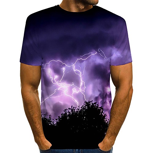 Men's T shirt 3D Print Graphic Print Short Sleeve Daily Tops Streetwear Purple
Men's T shirt 3D Print Graphic Print Short Sleeve Daily Tops Streetwear Purple