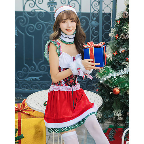 Santa Suit Costume Adults' Women's Christmas Christmas Festival Christmas Halloween Festival / Holiday Polyester Velour Red Women's Easy Carnival Costumes Solid Color / Top / Pants / Gloves / Mask
Santa Suit Costume Adults' Women's Christmas Christmas Festival Christmas Halloween Festival / Holiday Polyester Velour Red Women's Easy Carnival Costumes Solid Color / Top / Pants / Gloves / Mask