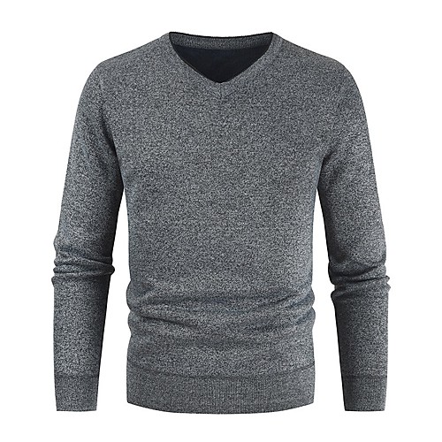 Men's Knitted Solid Color Pullover Long Sleeve Sweater Cardigans V Neck Fall Winter Black Light gray Dark Gray
Men's Knitted Solid Color Pullover Long Sleeve Sweater Cardigans V Neck Fall Winter Black Light gray Dark Gray
