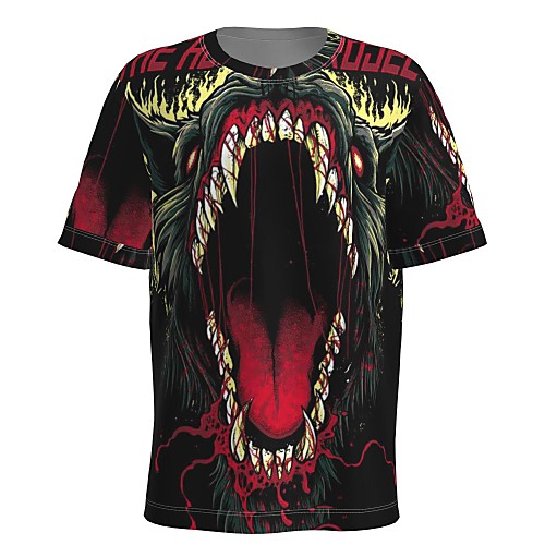 Men's T shirt 3D Print Graphic 3D Animal Print Short Sleeve Daily Tops Black / Red
Men's T shirt 3D Print Graphic 3D Animal Print Short Sleeve Daily Tops Black / Red