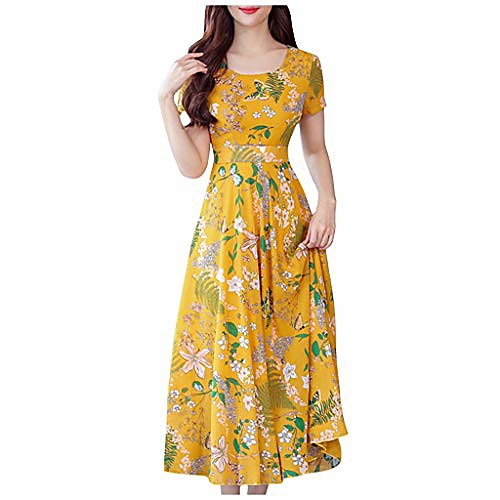 ladies summer dress short sleeve boho a-line long dress floral print maxi dress party elegant beach dress short sleeve round neck casual loose maxi dresses with pockets
ladies summer dress short sleeve boho a-line long dress floral print maxi dress party elegant beach dress short sleeve round neck casual loose maxi dresses with pockets
