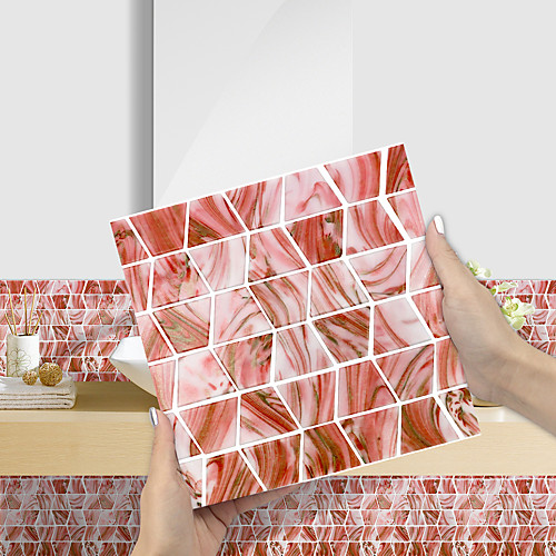 Imitation Epoxy Tile Sticker Pink Orange Mosaic Water Corrugated Wall Sticker House Renovation DIY Self-adhesive PVC Wallpaper Painting Kitchen Waterproof and Oilproof Wall Sticker
Imitation Epoxy Tile Sticker Pink Orange Mosaic Water Corrugated Wall Sticker House Renovation DIY Self-adhesive PVC Wallpaper Painting Kitchen Waterproof and Oilproof Wall Sticker