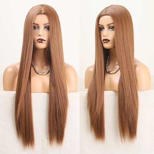 Cosplay Costume Wig Synthetic Wig Straight Natural Straight Middle Part Wig Long Medium Auburn#30 Synthetic Hair Women's Odor Free Fashionable Design Soft Brown / Heat Resistant
Cosplay Costume Wig Synthetic Wig Straight Natural Straight Middle Part Wig Long Medium Auburn#30 Synthetic Hair Women's Odor Free Fashionable Design Soft Brown / Heat Resistant