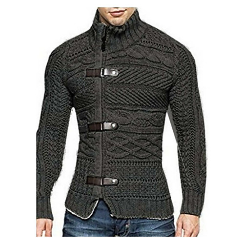 Men's Knitted Solid Color Pullover Acrylic Fibers Long Sleeve Sweater Cardigans Turtleneck Fall Winter White Black Brown
Men's Knitted Solid Color Pullover Acrylic Fibers Long Sleeve Sweater Cardigans Turtleneck Fall Winter White Black Brown