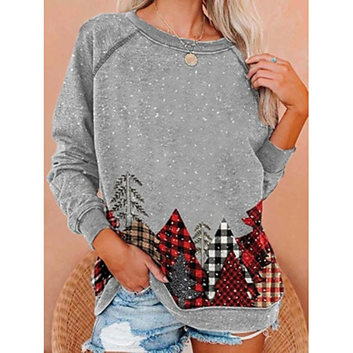 Women's Christmas Blouse Shirt Color Block Plain Long Sleeve Patchwork Round Neck Tops Basic Christmas Basic Top Blue Khaki Gray
Women's Christmas Blouse Shirt Color Block Plain Long Sleeve Patchwork Round Neck Tops Basic Christmas Basic Top Blue Khaki Gray