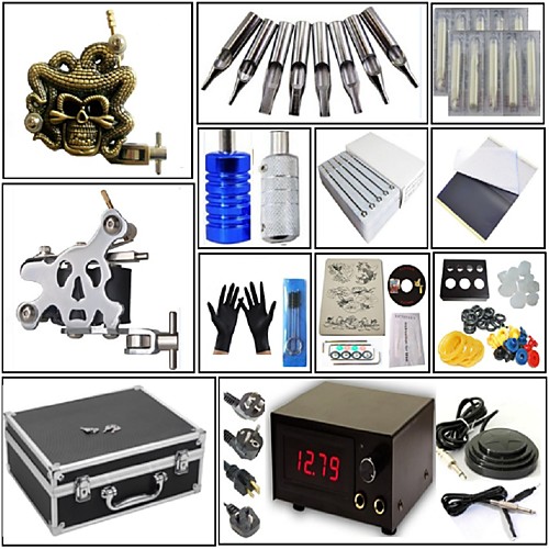 Professional Tattoo Kit Tattoo Machine - 2 pcs Tattoo Machines, High Speed / Professional Level / Voltage Adjustable Steel / Alloy # 1 steel machine liner & shader / 1 alloy machine liner & shader
Professional Tattoo Kit Tattoo Machine - 2 pcs Tattoo Machines, High Speed / Professional Level / Voltage Adjustable Steel / Alloy # 1 steel machine liner & shader / 1 alloy machine liner & shader