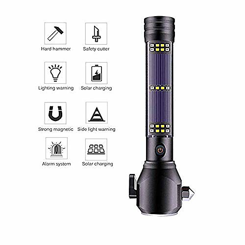 all in one emergency tool car flashlight window breaker rechargeable survival tool with safety hammer seat belt cutter for hiking camping car (black)
all in one emergency tool car flashlight window breaker rechargeable survival tool with safety hammer seat belt cutter for hiking camping car (black)