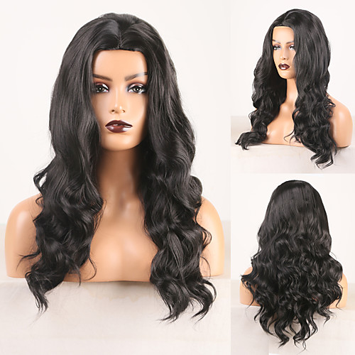 Cosplay Costume Wig Synthetic Wig Deep Wave Water Wave Middle Part Wig Long Black Synthetic Hair Women's Odor Free Fashionable Design Soft Black / Heat Resistant
Cosplay Costume Wig Synthetic Wig Deep Wave Water Wave Middle Part Wig Long Black Synthetic Hair Women's Odor Free Fashionable Design Soft Black / Heat Resistant