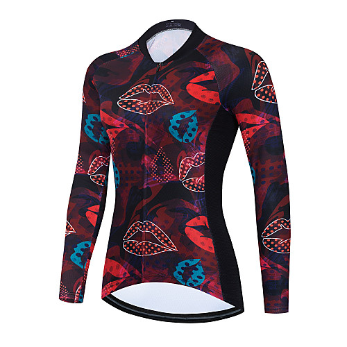 21Grams Women's Long Sleeve Cycling Jersey Red Bike Jersey Top Mountain Bike MTB Road Bike Cycling Thermal Warm Breathable Quick Dry Sports Clothing Apparel / Stretchy / Athletic
21Grams Women's Long Sleeve Cycling Jersey Red Bike Jersey Top Mountain Bike MTB Road Bike Cycling Thermal Warm Breathable Quick Dry Sports Clothing Apparel / Stretchy / Athletic