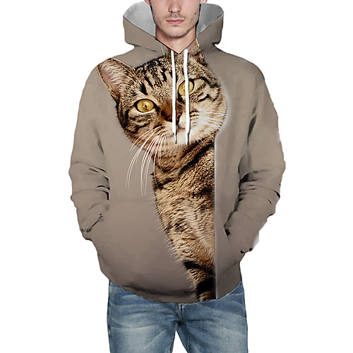 Men's Pullover Hoodie Sweatshirt Animal Patterned Graphic 3D Front Pocket Hooded Daily 3D Print 3D Print Hoodies Sweatshirts Long Sleeve Khaki
Men's Pullover Hoodie Sweatshirt Animal Patterned Graphic 3D Front Pocket Hooded Daily 3D Print 3D Print Hoodies Sweatshirts Long Sleeve Khaki