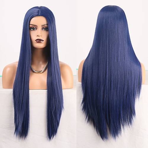 Cosplay Costume Wig Synthetic Wig Straight Natural Straight Middle Part Wig Royal Blue Synthetic Hair Women's Odor Free Fashionable Design Soft Blue
Cosplay Costume Wig Synthetic Wig Straight Natural Straight Middle Part Wig Royal Blue Synthetic Hair Women's Odor Free Fashionable Design Soft Blue