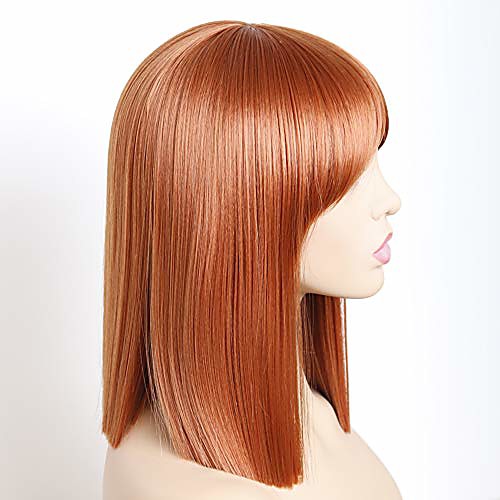 bob straight wigs synthetic short orange wig with bangs natural looking heat resistant fiber hair for women (orange)
bob straight wigs synthetic short orange wig with bangs natural looking heat resistant fiber hair for women (orange)