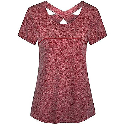 yoga shirt, exercise tops for women cute open back fitness top workout clothes backless criss cross back t-shirts for teen girls stretchy loose fit sport active running athletic wear red large
yoga shirt, exercise tops for women cute open back fitness top workout clothes backless criss cross back t-shirts for teen girls stretchy loose fit sport active running athletic wear red large