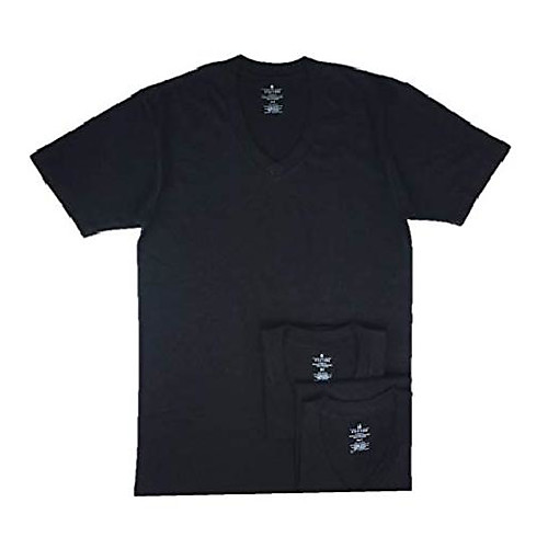 men's tall/extra tall 100% heavy weight cotton v-neck undershirts, black, short sleeve, 3 pack (lt (large tall))
men's tall/extra tall 100% heavy weight cotton v-neck undershirts, black, short sleeve, 3 pack (lt (large tall))