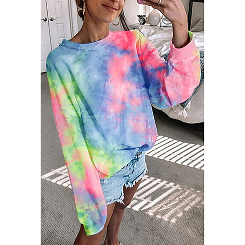 Women's Pullover Sweatshirt Graphic Tie Dye Lace up Daily Basic Casual Hoodies Sweatshirts Blue Khaki / Micro-elastic
Women's Pullover Sweatshirt Graphic Tie Dye Lace up Daily Basic Casual Hoodies Sweatshirts Blue Khaki / Micro-elastic
