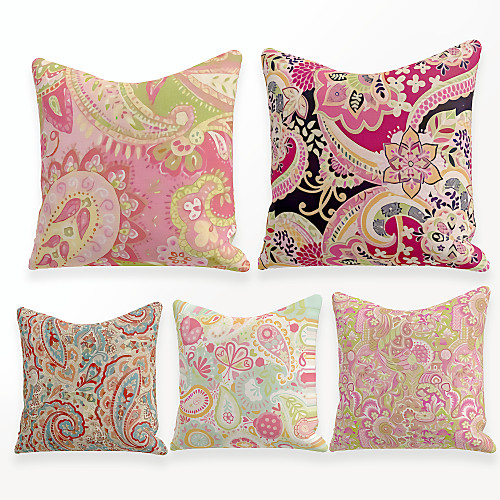 Cushion Cover 5PCS Linen Soft Decorative Square Throw Pillow Cover Cushion Case Pillowcase for Sofa Bedroom 45 x 45 cm (18 x 18 Inch) Superior Quality Mashine Washable Vintage Pink Floral Printed
Cushion Cover 5PCS Linen Soft Decorative Square Throw Pillow Cover Cushion Case Pillowcase for Sofa Bedroom 45 x 45 cm (18 x 18 Inch) Superior Quality Mashine Washable Vintage Pink Floral Printed