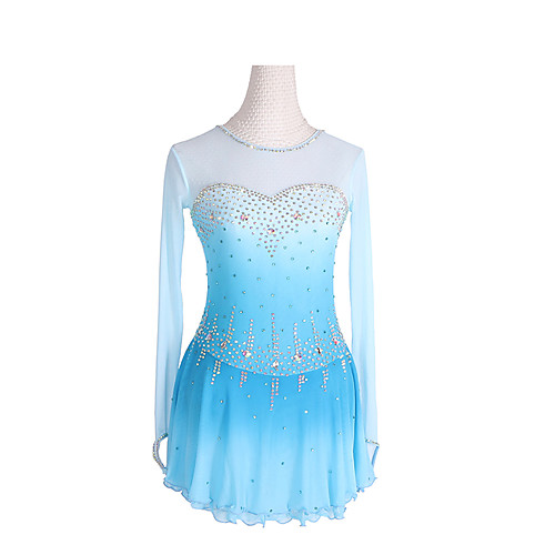Figure Skating Dress Women's Girls' Ice Skating Dress Sky Blue Spandex High Elasticity Competition Skating Wear Crystal / Rhinestone Gradient Color Long Sleeve Ice Skating Figure Skating / Kids
Figure Skating Dress Women's Girls' Ice Skating Dress Sky Blue Spandex High Elasticity Competition Skating Wear Crystal / Rhinestone Gradient Color Long Sleeve Ice Skating Figure Skating / Kids