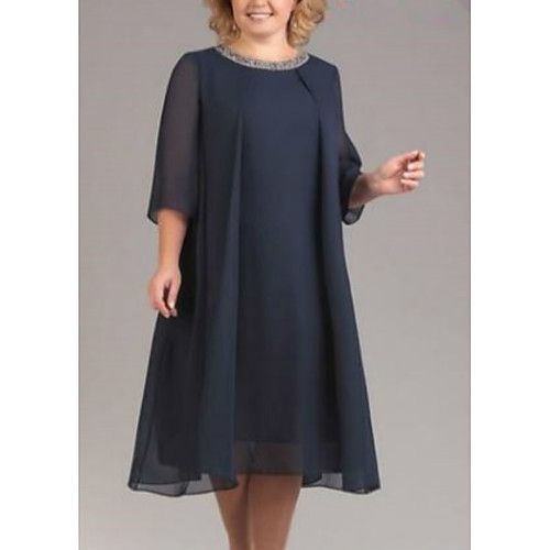 Women's Shift Dress Midi Dress Black Red Navy Blue 3/4 Length Sleeve Solid Color Sequins Ruched Patchwork Fall Spring Round Neck Casual Oversized 2021 S M L XL XXL 3XL 4XL 5XL / Plus Size
Women's Shift Dress Midi Dress Black Red Navy Blue 3/4 Length Sleeve Solid Color Sequins Ruched Patchwork Fall Spring Round Neck Casual Oversized 2021 S M L XL XXL 3XL 4XL 5XL / Plus Size