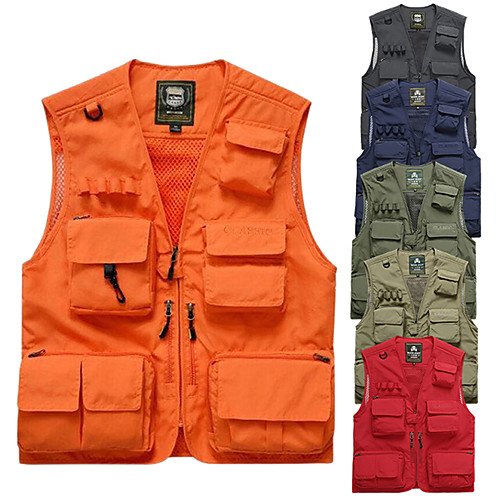 Men's Cycling Vest Hiking Vest / Gilet Fishing Vest Outdoor Solid Color Lightweight UV Resistant Breathable Quick Dry Vest / Gilet Jacket Coat Mesh Single Slider Camping / Hiking Hunting Fishing Army
Men's Cycling Vest Hiking Vest / Gilet Fishing Vest Outdoor Solid Color Lightweight UV Resistant Breathable Quick Dry Vest / Gilet Jacket Coat Mesh Single Slider Camping / Hiking Hunting Fishing Army