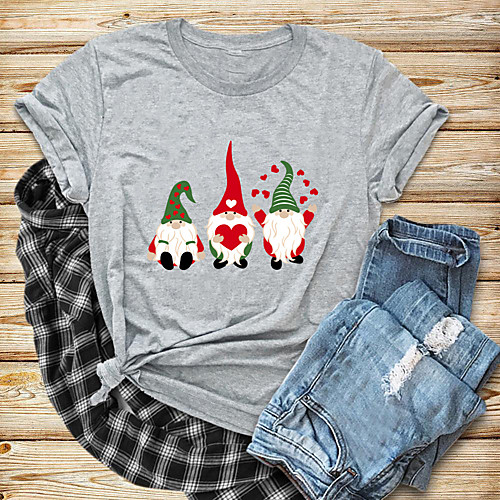 Women's Christmas T shirt Graphic Graphic Prints Letter Print Round Neck Tops 100% Cotton Basic Christmas Basic Top White Black Purple
Women's Christmas T shirt Graphic Graphic Prints Letter Print Round Neck Tops 100% Cotton Basic Christmas Basic Top White Black Purple