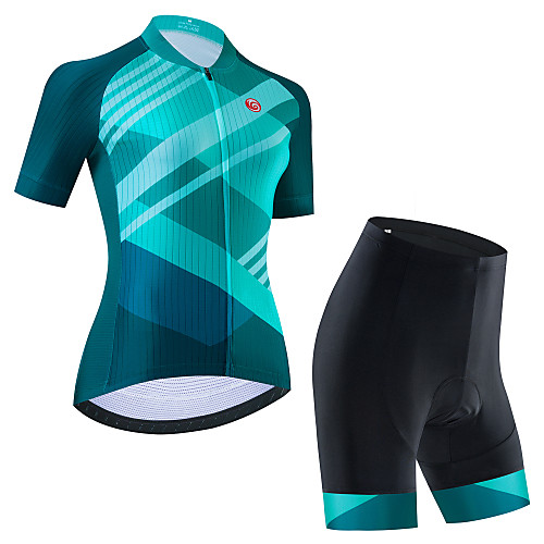 21Grams Women's Short Sleeve Cycling Jersey with Bib Shorts Cycling Jersey with Shorts Black Green BlackWhite Stripes Bike Breathable Quick Dry Sports Stripes Mountain Bike MTB Road Bike Cycling
21Grams Women's Short Sleeve Cycling Jersey with Bib Shorts Cycling Jersey with Shorts Black Green BlackWhite Stripes Bike Breathable Quick Dry Sports Stripes Mountain Bike MTB Road Bike Cycling