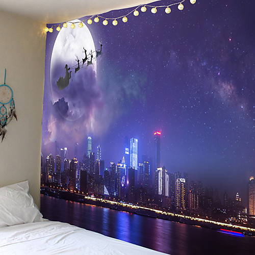 Christmas Day Party Wall Tapestry Art Decor Blanket Curtain Picnic Table Cloth Hanging Home Bedroom Living Room Dormitory Decoration Santa Claus and Elk Sleigh Over the City
Christmas Day Party Wall Tapestry Art Decor Blanket Curtain Picnic Table Cloth Hanging Home Bedroom Living Room Dormitory Decoration Santa Claus and Elk Sleigh Over the City