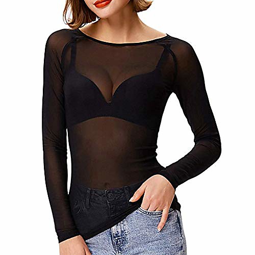 women's long sleeve see-through shirt sheer top mesh shirt blouses - fashion work tie white black shirt casual shoulder 2018 sleeve long sleeveless neck bow winter (black m)
women's long sleeve see-through shirt sheer top mesh shirt blouses - fashion work tie white black shirt casual shoulder 2018 sleeve long sleeveless neck bow winter (black m)