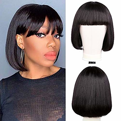 synthetic wigs with bangs short bob wig 8 inch straight hair brazilian hair wigs natural color no lace synthetic wigs for women machine made wigs with bangs
synthetic wigs with bangs short bob wig 8 inch straight hair brazilian hair wigs natural color no lace synthetic wigs for women machine made wigs with bangs