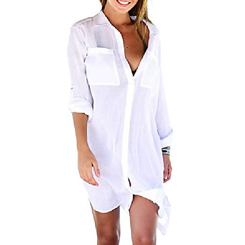 Women's Cover Up Swimsuit Solid Color Black off-white Light Green Dark Blue Swimwear Bathing Suits
Women's Cover Up Swimsuit Solid Color Black off-white Light Green Dark Blue Swimwear Bathing Suits