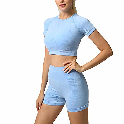2 piece workout clothes women gym set seamless shorts fitness yoga set active wear gym tracksuit blue
2 piece workout clothes women gym set seamless shorts fitness yoga set active wear gym tracksuit blue