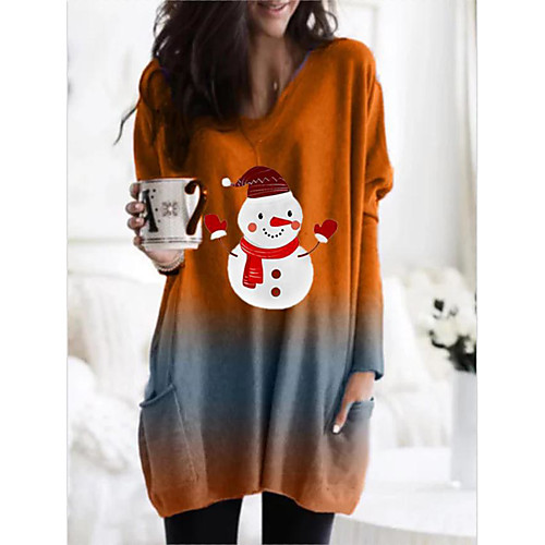Women's T Shirt Dress Tee Dress Short Mini Dress Orange Green Long Sleeve Print Tie Dye Pocket Print Fall Winter V Neck Casual Christmas 2021 S M L XL XXL 3XL 4XL 5XL
Women's T Shirt Dress Tee Dress Short Mini Dress Orange Green Long Sleeve Print Tie Dye Pocket Print Fall Winter V Neck Casual Christmas 2021 S M L XL XXL 3XL 4XL 5XL