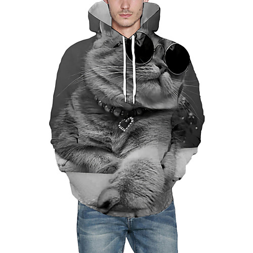 Men's Pullover Hoodie Sweatshirt Cat Graphic 3D Front Pocket Hooded Daily 3D Print 3D Print Hoodies Sweatshirts Long Sleeve Gray
Men's Pullover Hoodie Sweatshirt Cat Graphic 3D Front Pocket Hooded Daily 3D Print 3D Print Hoodies Sweatshirts Long Sleeve Gray