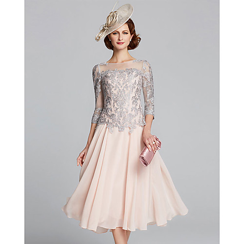 A-Line Mother of the Bride Dress Plus Size Sexy Jewel Neck Tea Length Chiffon Lace 3/4 Length Sleeve with Beading 2021
A-Line Mother of the Bride Dress Plus Size Sexy Jewel Neck Tea Length Chiffon Lace 3/4 Length Sleeve with Beading 2021