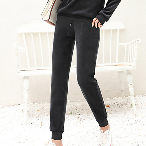 Women's Basic Streetwear Comfort Loose Daily Going out Jogger Leggings Pants Solid Colored Full Length Pocket Drawstring High Waist Black Gray
Women's Basic Streetwear Comfort Loose Daily Going out Jogger Leggings Pants Solid Colored Full Length Pocket Drawstring High Waist Black Gray