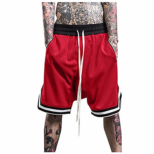 fashion mens street basketball shorts elastic mesh pocket casual sport stripe pant red
fashion mens street basketball shorts elastic mesh pocket casual sport stripe pant red