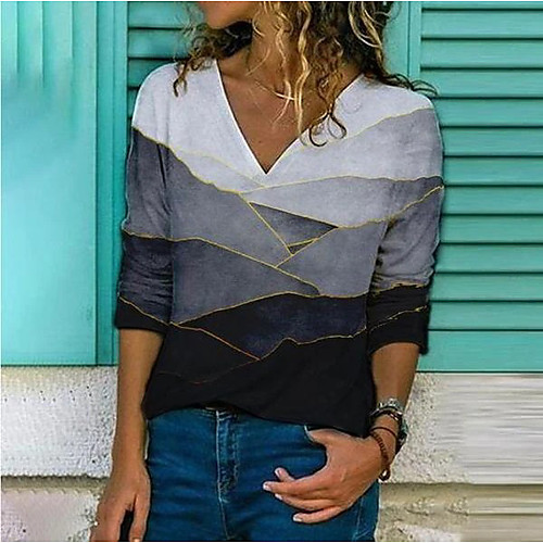 Women's Blouse Shirt Graphic Prints Long Sleeve Print V Neck Tops Streetwear Basic Top White Black Blue
Women's Blouse Shirt Graphic Prints Long Sleeve Print V Neck Tops Streetwear Basic Top White Black Blue