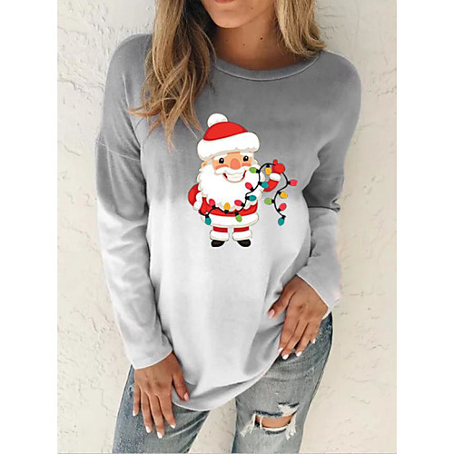 Women's Christmas Tunic Color Gradient Tie Dye Long Sleeve Print Round Neck Tops Christmas Basic Top Blue Purple Khaki
Women's Christmas Tunic Color Gradient Tie Dye Long Sleeve Print Round Neck Tops Christmas Basic Top Blue Purple Khaki