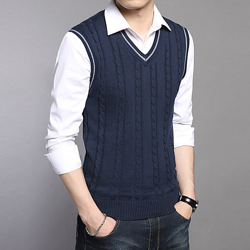 Men's Knitted Solid Color Vest Cotton Sleeveless Sweater Cardigans V Neck Fall Winter White Black Wine
Men's Knitted Solid Color Vest Cotton Sleeveless Sweater Cardigans V Neck Fall Winter White Black Wine