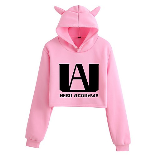 Inspired by My Hero Academia Boko No Hero Deku Cosplay Costume Crop Top Hoodie Polyester / Cotton Blend Graphic Printing Cat Ear Crop Top For Women's / Men's
Inspired by My Hero Academia Boko No Hero Deku Cosplay Costume Crop Top Hoodie Polyester / Cotton Blend Graphic Printing Cat Ear Crop Top For Women's / Men's