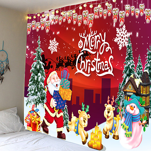 Christmas Santa Claus Holiday Party Wall Tapestry Art Deco Blanket Curtain Picnic Table Cloth Hanging at Home Bedroom Living Room Dormitory Decorating Christmas Tree Happy Elk and Santa Claus giving
Christmas Santa Claus Holiday Party Wall Tapestry Art Deco Blanket Curtain Picnic Table Cloth Hanging at Home Bedroom Living Room Dormitory Decorating Christmas Tree Happy Elk and Santa Claus giving