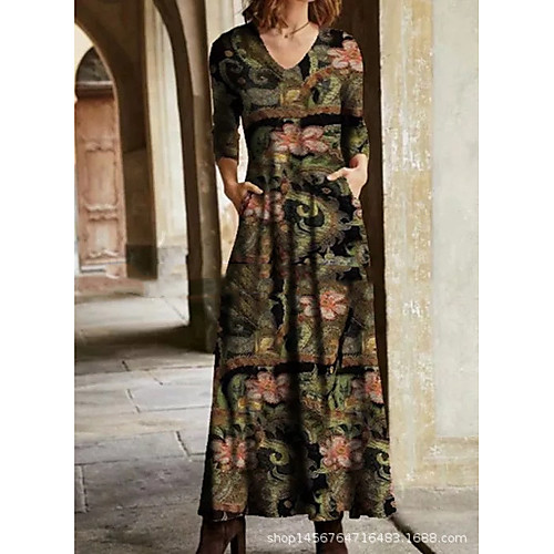 Women's Swing Dress Maxi long Dress Rainbow 3/4 Length Sleeve Striped Print Patchwork Print Fall V Neck Elegant Vintage 2021 S M L XL XXL 3XL
Women's Swing Dress Maxi long Dress Rainbow 3/4 Length Sleeve Striped Print Patchwork Print Fall V Neck Elegant Vintage 2021 S M L XL XXL 3XL