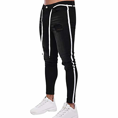 mens stripe casual hole denim straight trouser distressed slim jeans long pants
mens stripe casual hole denim straight trouser distressed slim jeans long pants
