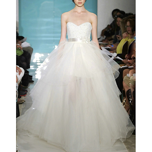 A-Line Wedding Dresses Sweetheart Neckline Sweep / Brush Train Tulle Sleeveless Formal with Crystals 2021
A-Line Wedding Dresses Sweetheart Neckline Sweep / Brush Train Tulle Sleeveless Formal with Crystals 2021